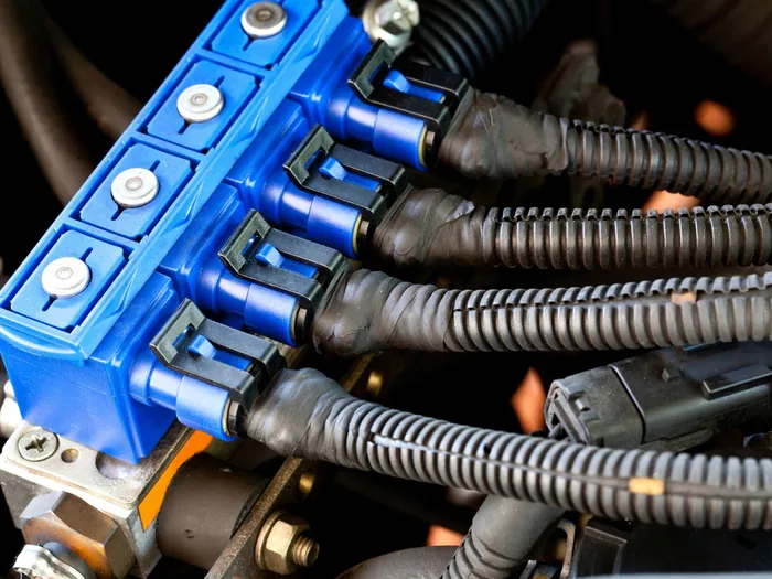 Sistema de ignição de um motor durante manutenção